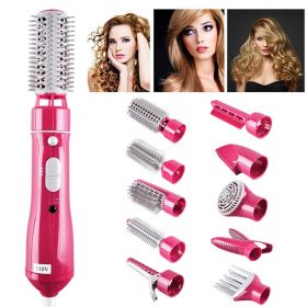 7 in 1Multi-functional Hot Air Comb Dry Care One Step Hair Dryer Salon Collection Hair Straight Curler Two Use