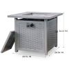 Trustmade 28â€ Slat Top Gas Fire Pit Table - painted