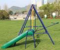 Metal Swing Set w/ Slide - as Pic