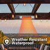 Simple Deluxe Wall Mounted Patio Outdoor Heater for Balcony, Courtyard with Remote Control - as Pic