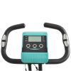 Folding Stationary Upright Indoor Cycling Exercise Bike with Resistance Bands - Tiffany Blue