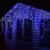 13FT 96LED Icicle String Light w/19 Drops Indoor/Outdoor Xmas Light Party Decor - Blue