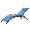 2PCS Set Chaise Lounges Outdoor Lounge Chair Lounger Recliner Chair For Patio Lawn Beach Pool Side Sunbathing - as pic