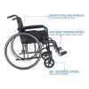 Rehabilitation Auxiliary Equipment Travel Lightweight Wheelchair - Black - Wheelchair