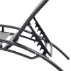 2 PCS Set Chaise Lounge Outdoor Lounge Chair Lounger Recliner Chair For Patio Lawn Beach Pool Side Sunbathing - as pic