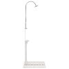 vidaXL Garden Shower White Wood - White
