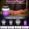 Solar Mosquito Killer Lamp 4 Light Modes Solar Bug Zapper Outdoor Mosquito Zapper With Waterproof Camping Lantern - BK-16