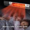 Simple Deluxe Wall Mounted Patio Outdoor Heater for Balcony, Courtyard with Remote Control - as Pic