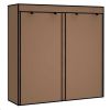 Double Rows Home Shoe Rack Shelf Storage Closet Organizer Cabinet - Coffee