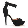 Dream Pairs Women's Sandals Summer Shoes Platform Heels Sexy High Heels Ladies Stilettos Strappy Pumps Woman Ankle Strap Shoes - NUDE PU - 6.5 US