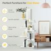 Open Concept Plant Display Shelf Rack Storage Holder - white