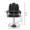 Deluxe Reclining Barber Chair with Heavy-Duty Pump for Beauty Salon Tatoo Spa Equipment - as pic
