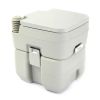 5.3 Gallon 20L Flush Outdoor Indoor Travel Camping Portable Toilet for Car, Boat, Caravan, Campsite, Hospital,Gray XH - gray