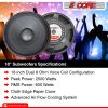 5 Core 18 inch Subwoofer Replacement Loud Speaker 2500 W Sub Woofer RAW PA DJ Audio FR 18 190 AL - 18 inch Subwoofer