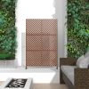 6.5 ft. H x 4 ft. W Outdoor Laser Cut Metal Privacy Screen, 24"*48"*3 panels - Brown - Galvanized steel