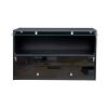 Black Glass Door Shoe Box Shoe Storage Cabinet With RGB Led Light - as Pic