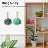 4 Set  Bath Shower Loofah Sponge 75g Bath Mesh Pouf Shower Ball Body Scrubber Exfoliating Bath Sponge for Women and Men;  - as pic