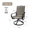 MEOOEM Patio Textilene Swivel Chairs 4PCS Outdoor Dining Chairs with Mesh Fabric Weather Resistant Furniture for Garden Backyard - Metal