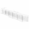 Gabion Basket Galvanized Steel 118.1"x11.8"x19.7" - Silver