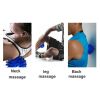 3Pcs Spiky Foot Roller Massage Ball Body Relax Pain Relief Back Leg Massager Set - Black