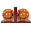 Bookstand World Map Globe Bookend Classic A Pair - 240729