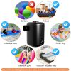Portable Electric Air Pump for Inflatables Air Mattress Raft Bed Boat Pool Vacuum Storage Bag Quick Inflate Deflate USB Rechargeable Pump - Black
