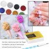 Nail  Acrylic Glitter Crystal Powder Monomer Manicure Tool Tips Brush Nails Art Decoration  DIY Pro Full Kit - multicolor