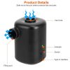 Portable Electric Air Pump for Inflatables Air Mattress Raft Bed Boat Pool Vacuum Storage Bag Quick Inflate Deflate USB Rechargeable Pump - Black