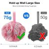 4 Set  Bath Shower Loofah Sponge 75g Bath Mesh Pouf Shower Ball Body Scrubber Exfoliating Bath Sponge for Women and Men;  - as pic