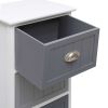 Side Cabinet 13.8"x11.8"x35.4"Paulownia Wood - White