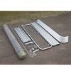 Outdoor Dog Kennel for Medium to Large Sized Animals, Heavy Duty Pet Playpen Kit with Lockable Door - Silver - Large