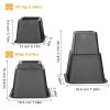 8Pcs Furniture Risers 500kg 1100lbs Capacity Bed Lifters Adjustable Couch Table Chair Risers - Black