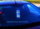 Handicap Placard Holder for Auto 10.6" x 5" with Large Hanger, Ultra Transparent Disabled Parking Placard Protector, 2 Pack - Transparent