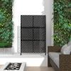 6.5 ft. H x 4 ft. W Outdoor Laser Cut Metal Privacy Screen, 24"*48"*3 panels - Black - Galvanized steel