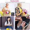22Pcs Multi-Color Crochet Hook Needles Aluminum Handle Sewing Kit DIY Hand Knitting Craft Art Tools - Multi-Color