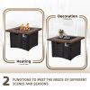 Good Product 50,000 BTU Outdoor Gas Fire Table , Faux Woodgraine table top Fire Pit - as Pic