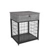 Furniture Dog Crates for small dogs Wooden Dog Kennel Dog Crate End Table, Nightstand - Grey
