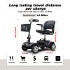 Four wheels Compact Travel Mobility Scooter with 300W Motor for Adult-300lbs,CHROME - as Pic