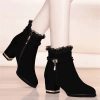 2022 New Boots Women Casual Shoes Woman Zipper Sexy Women's Boots Plus Size Ankle Boots Fashion Botas Mujer Women's Winter Shoes - black fur - 40