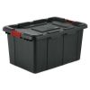 27 Gallon Industrial Tote Plastic, Black, Set of 4 - 4
