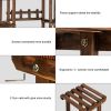 6-Story 11-Seat Multifunctional Carbonized Wood Plant Stand Vertical Shelf Flower Display Rack Holder - Wood