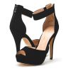 Dream Pairs Women's Sandals Summer Shoes Platform Heels Sexy High Heels Ladies Stilettos Strappy Pumps Woman Ankle Strap Shoes - CHAMPAGNE - 8.5 US