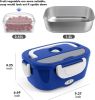 1.5L 110V/12V Electric Lunch Box Portable for Car Office Food Warmer Heater Container 40W - 1 Eletric Lunch Box Blue