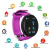 D18 Men's Ladies Waterproof Sports Smart Watch - Purple