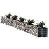 Gabion Basket Galvanized Steel 118.1"x11.8"x19.7" - Silver