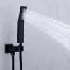 Multi-Function Complete Bathtub Shower System with Rough-in Valve Matte Black RCS85008MB - Black - Modern