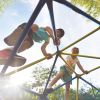 Kids Climbing Dome Jungle Gym - 10 ft Geometric Playground Dome Climber Play Center with Rust & UV Resistant Steel, Supporting 1000 LBS - as Pic