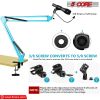 Microphone Stand Suspension Boom Scissor Arm Upgraded Studio Microphone Mic Holder Mike Stand Clamp 5 Core MS ARM BLU (Blue) - Blue