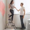 Step Ladder Folding Step Stool 3 Step Ladder with Wide Anti-Slip Pedal - HM1005