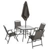 6 Piece Outdoor Patio Dining Set - Gray